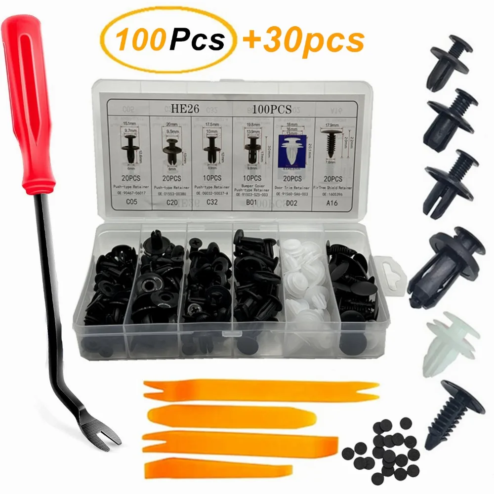 New 100pcs Car Plastic Clips F - Rivet Setter Tool recension och pris