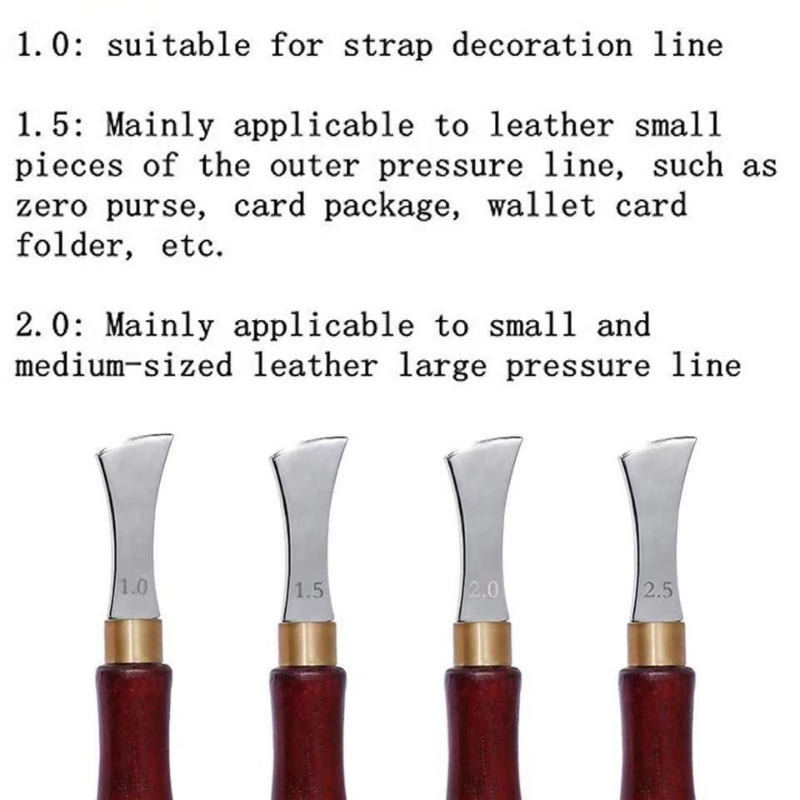 Red Wooden Handle Leather Edge - Groover Stitching Tool recension och pris